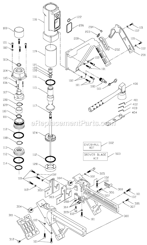 Porter Cable FCN200 (Type 1) Misc Power Tool Page A Diagram